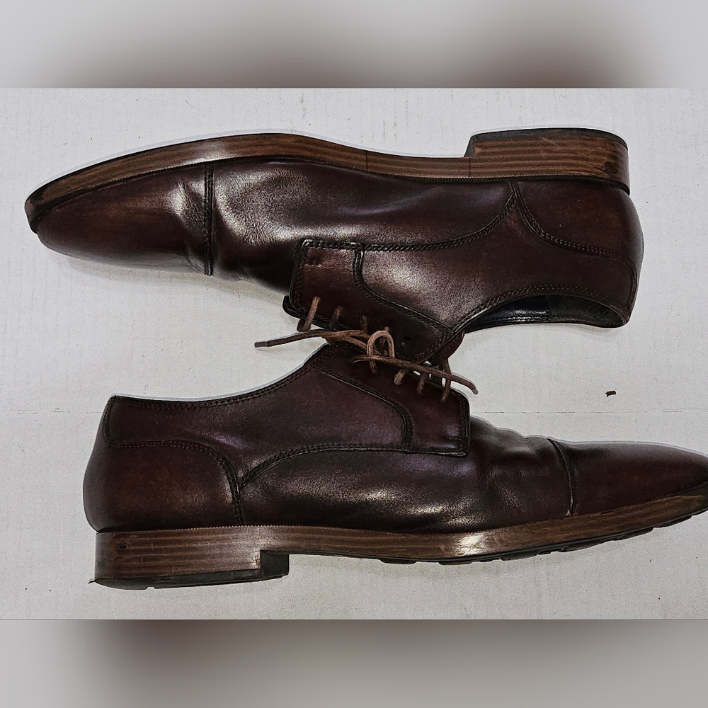 Cole Haan Cassady Cap Toe Oxford Dress Shoes Brown Leather Mens 9M Rand OS - Picture 6 of 11